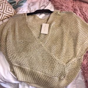 Gold sparkly sweater shirt